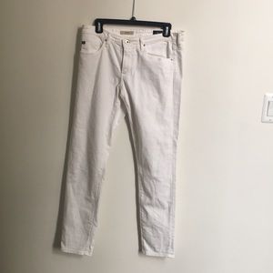 AG white The Stilt Cigarette Leg Jean 29
